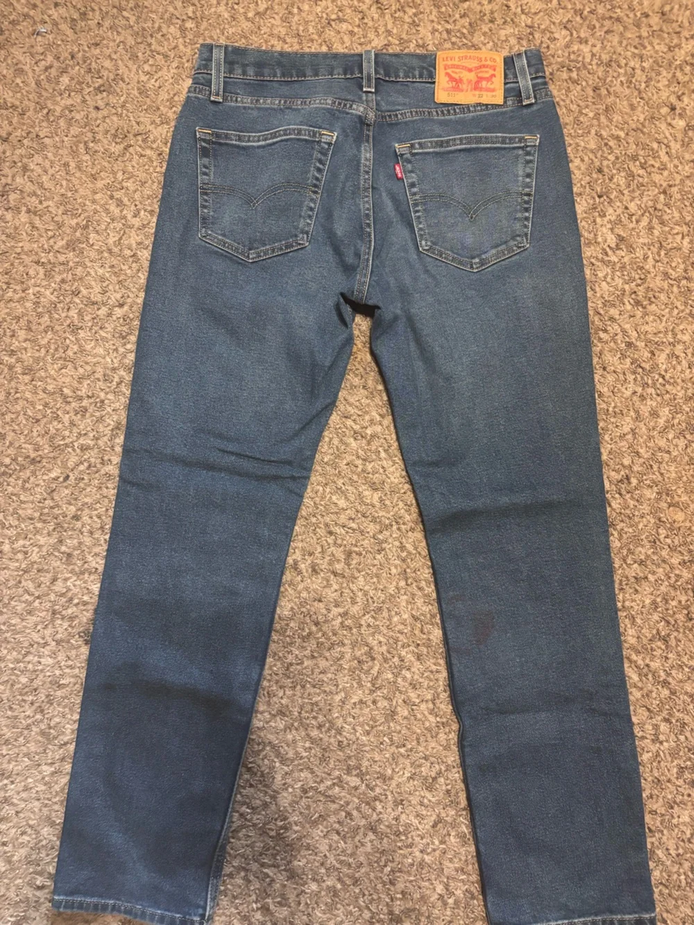 Levi's Men's Blue Relaxed Straight Jeans with Signature Patch 32/30